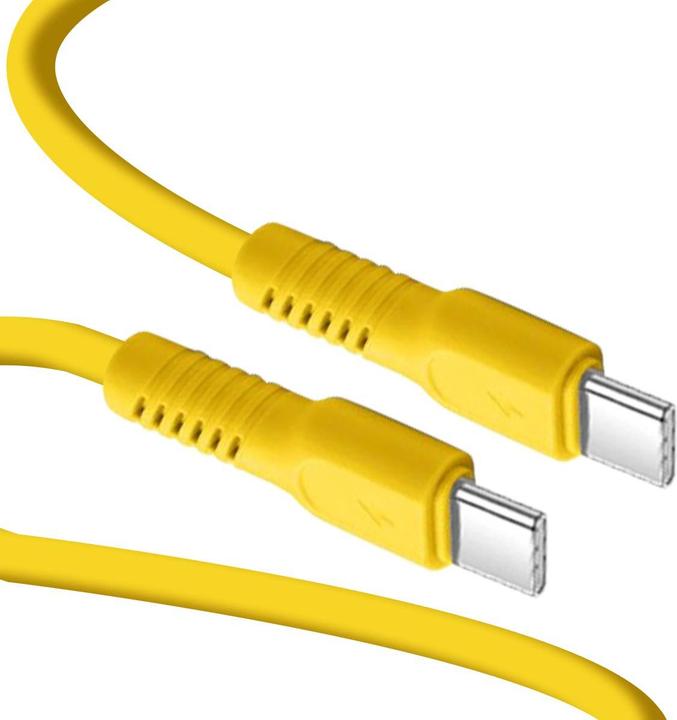 Actual product image Forever COLORUM cable USB-C - USB-C 1,8m 3A CK60-CC-05 xYellow (1.80 m, USB 3.2 Gen 1, 60 W)