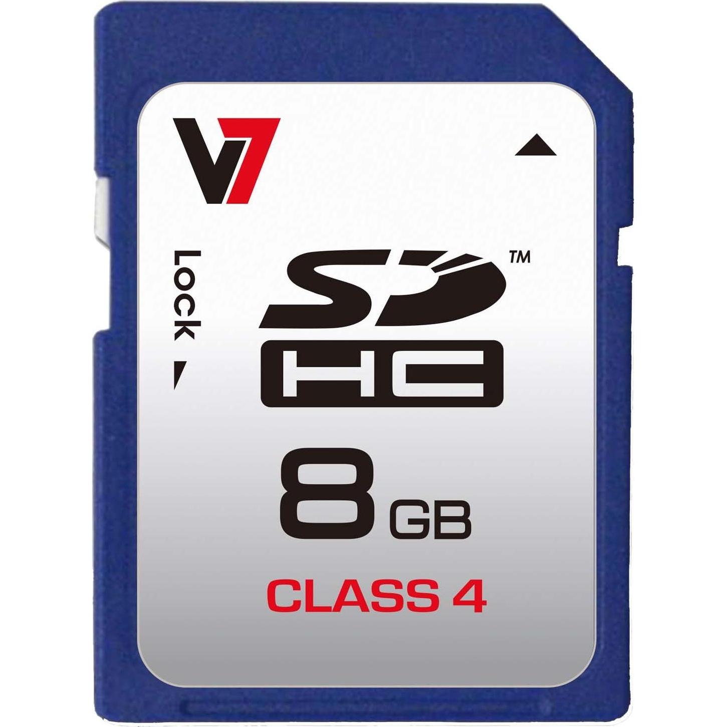 V7 Sdhc 8gb (8 GB, SDHC), Speicherkarte, Blau