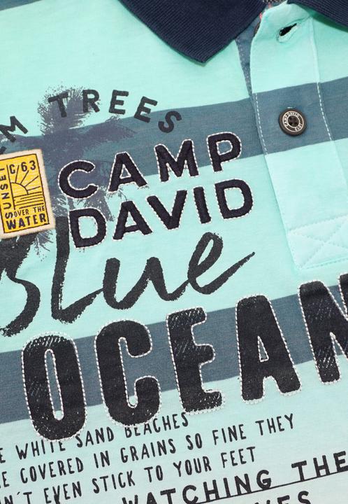 Image du produit Camp David Polo Beach Life Tee shirt à manches courtes avec col polo (L)