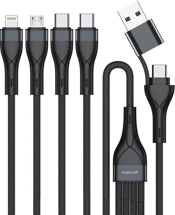 4smarts Multi oplaadkabel 4in2 (1.20 m, USB 2.0)
