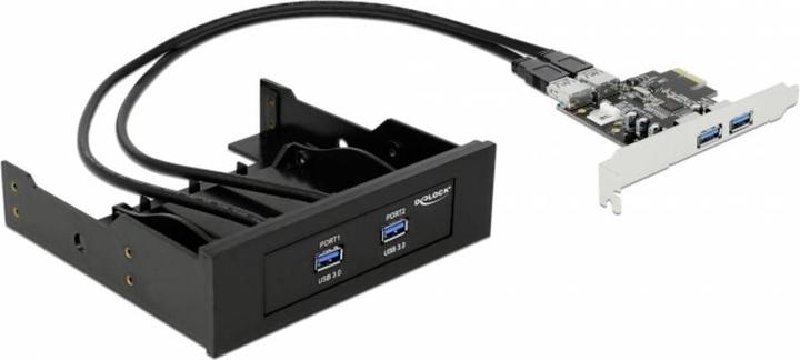 Actual product image Delock Front Panel and PCI Express Card