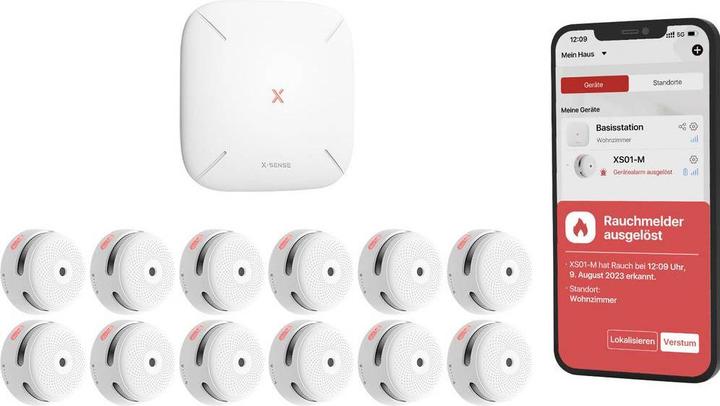 Immagine prodotto X-Sense Rauchwarnmelder-Set plus Zentrale