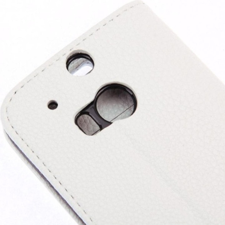 Produktbild König Design Schutzhülle PU Handytasche (Flip Quer) für Handy HTC One 2 M8 Weiss (HTC One M8)