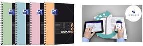 Produktbild Oxford Studium Collegeblock NOMADBOOK Pastell, A4+, Seyès 80 Blatt, 4-fach gelocht, 90 g/qm Optik Papier (A4+, Weicher Einband)