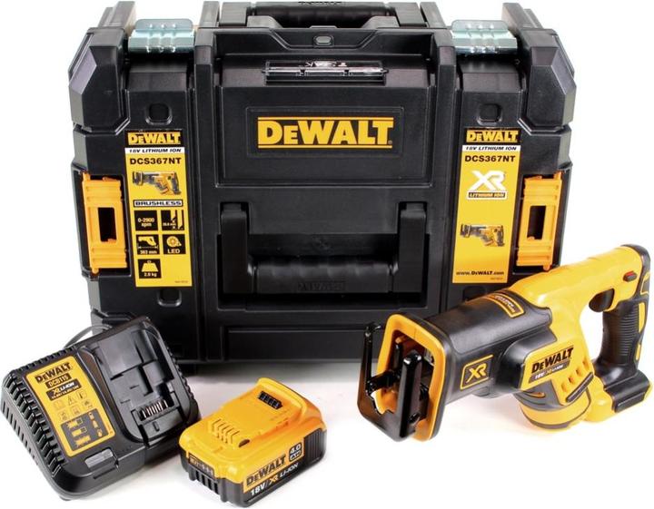 Actual product image DeWalt DCS 367 M1 Battery Reciprocating Saw 18V Brushless + 1x Battery 4,0Ah + Charger + TSTAK