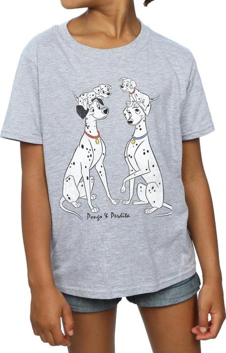 Produktbild 101 Dalmatians Pongo And Perdita TShirt Mädchen (128)