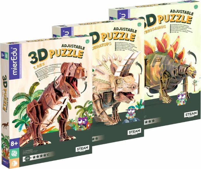 Image du produit mierEdu Eco 3D Puzzle - Stegosaurus (mobile) (154 pièces)
