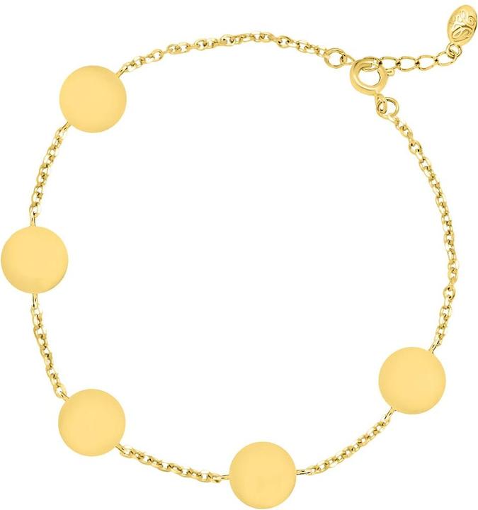 Immagine prodotto Candy Bracciale Livia, argento 925, placcato oro (20 cm, Placcato oro 18k, Argento 925)