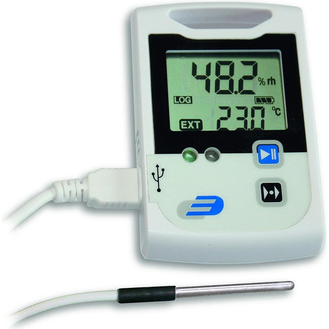 Thumbnail - TFA Log110, Thermometer + Hygrometer, Schwarz, Weiss