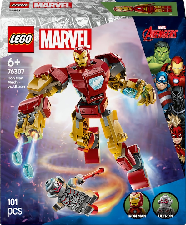Actual product image LEGO Iron Man Mech vs. Ultron (76307, LEGO Marvel)