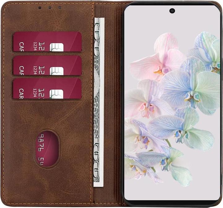 Produktbild Cover-Discount Google Pixel 7a - Stand Flip Case Hülle braun (Google Pixel 7a)
