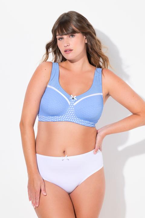 Immagine prodotto Ulla Popken Reggiseno sostenitivo senza ferretto con design a pois e coppa C-F (85 C)