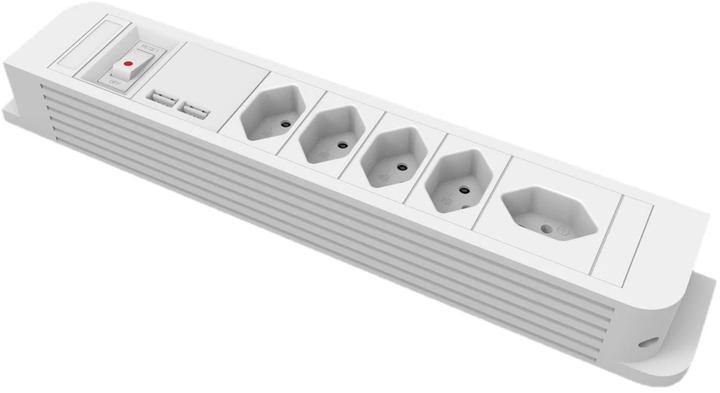 Actual product image Schönenberger Socket strip (5x, Type 13, USB-A, 1.50 m)