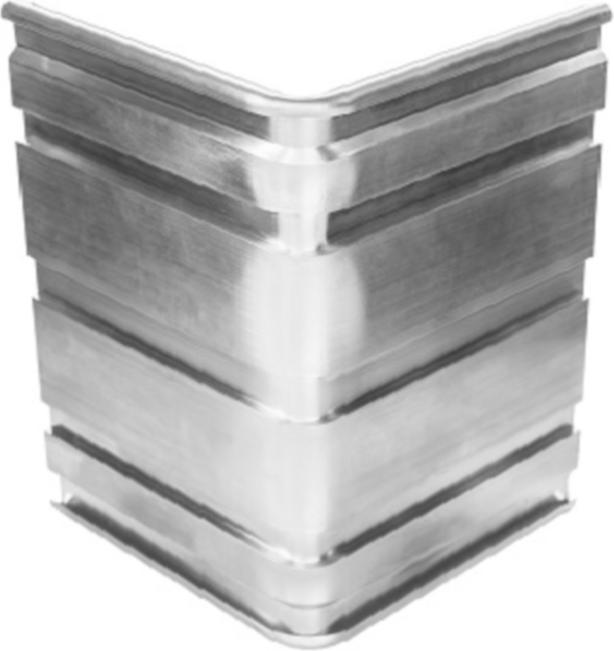 Green Split 90 degree corner bracket for Green Universe lawn edging 10 cm | bed edging | bed edging | bed border (10 cm)