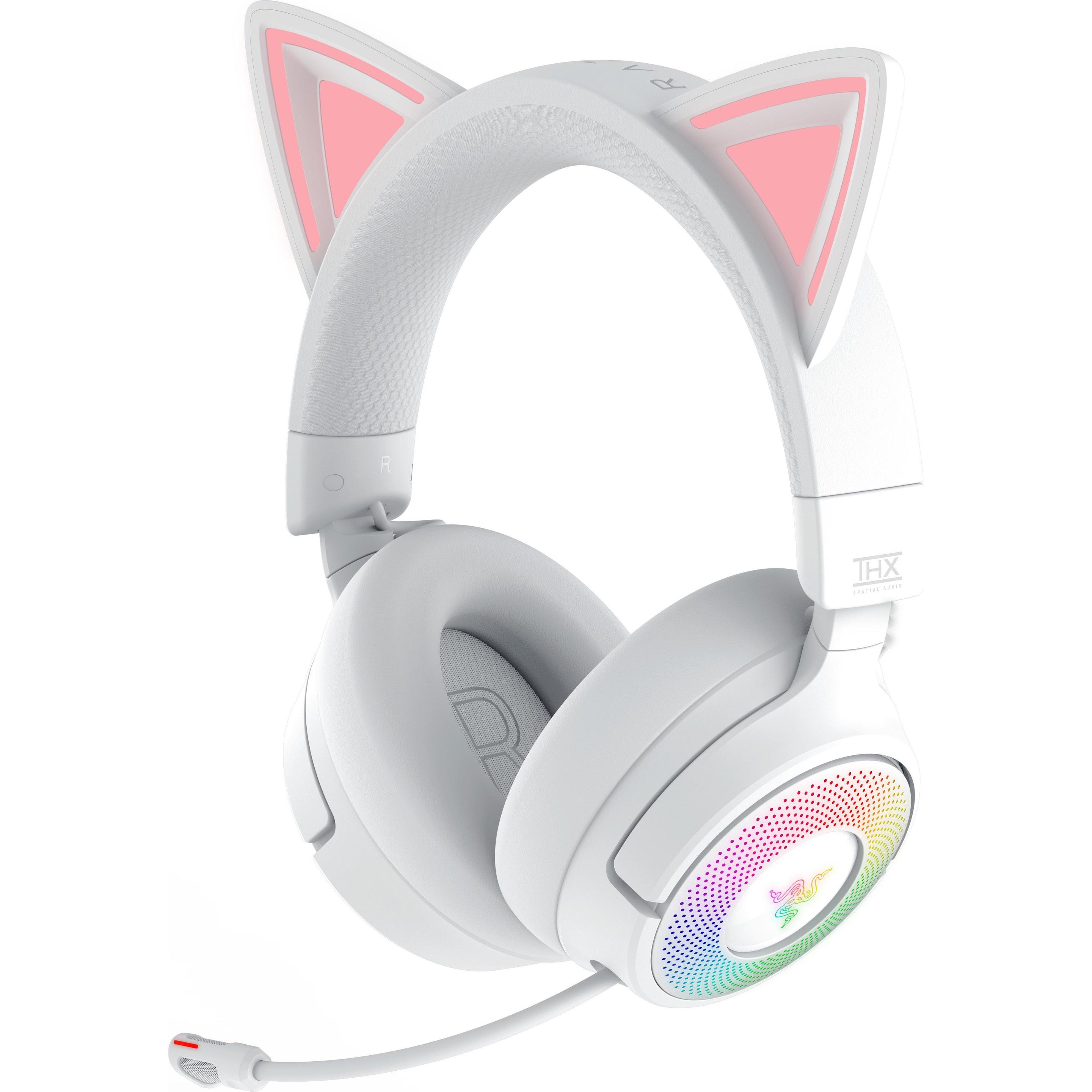 Razer Kraken Kitty V3 Pro (Kabelgebunden, Kabellos), Gaming Headset, Weiss