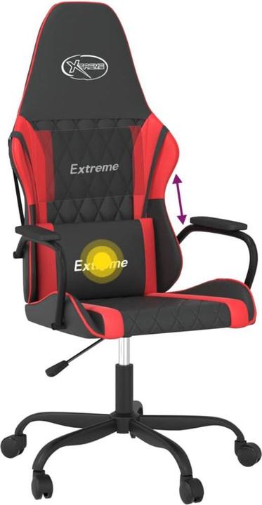 Image du produit vidaXL Gaming-Stuhl mit Massagefunktion Schwarz und Rot