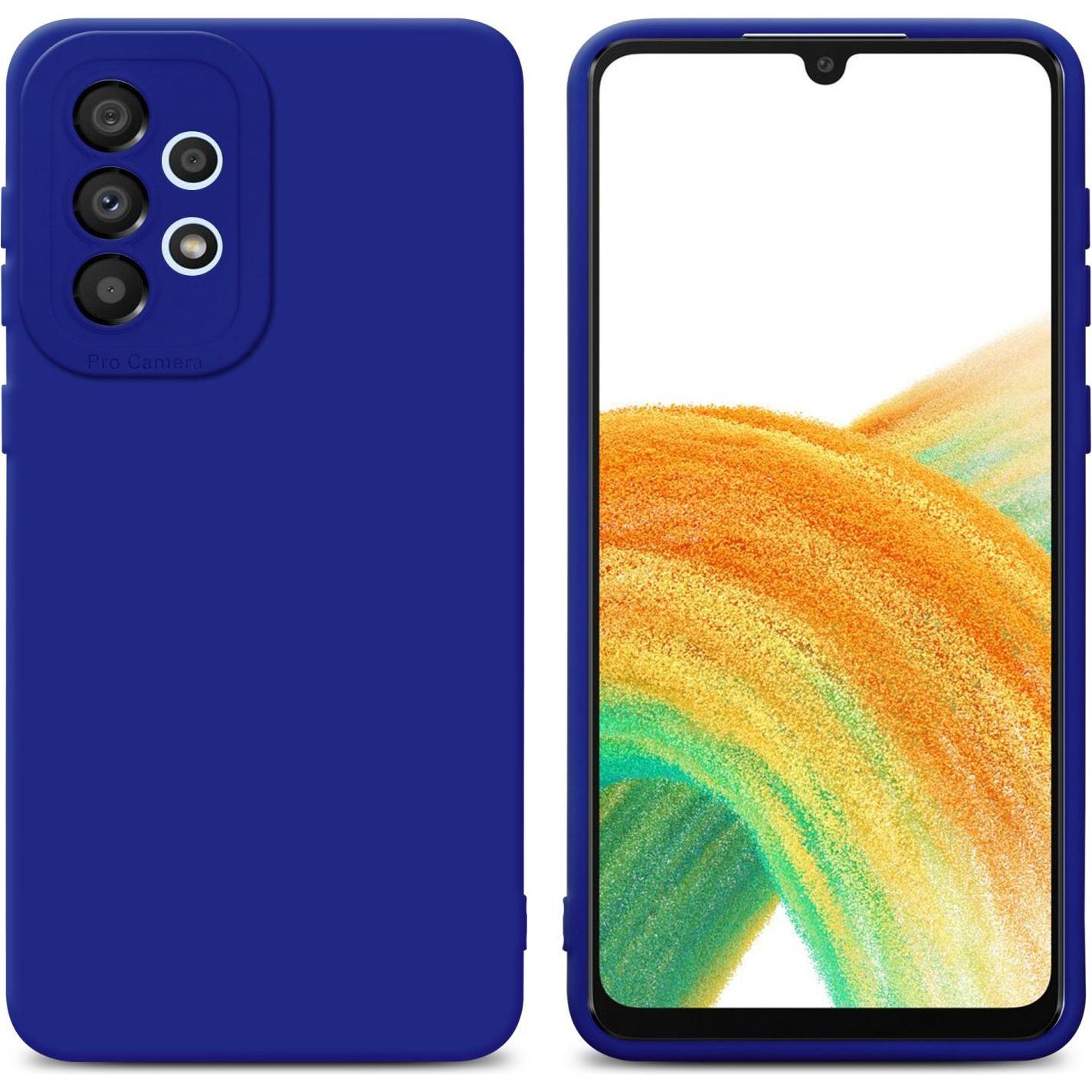 Cadorabo Hülle für Samsung Galaxy A72 4G / 5G im TPU Fluid LM162 Style (Samsung Galaxy A72), Smartphone Hülle, Blau