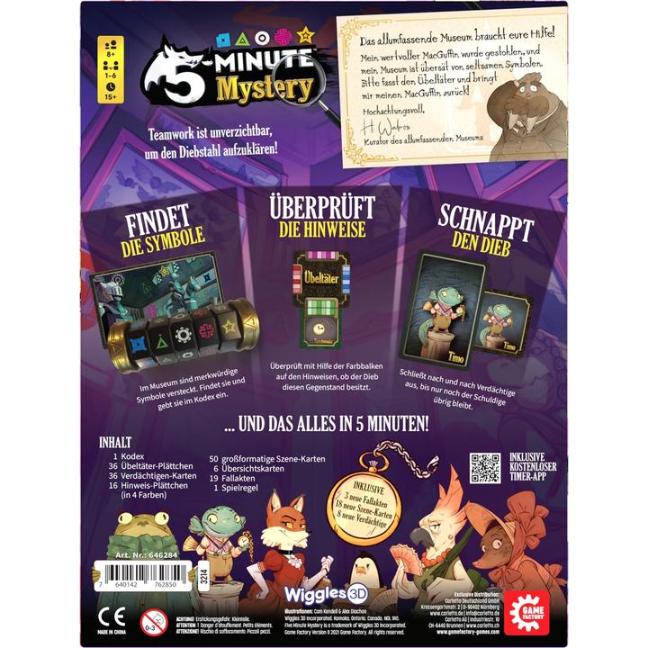 Actual product image Game Factory 5 Minute Mystery (d) (German)
