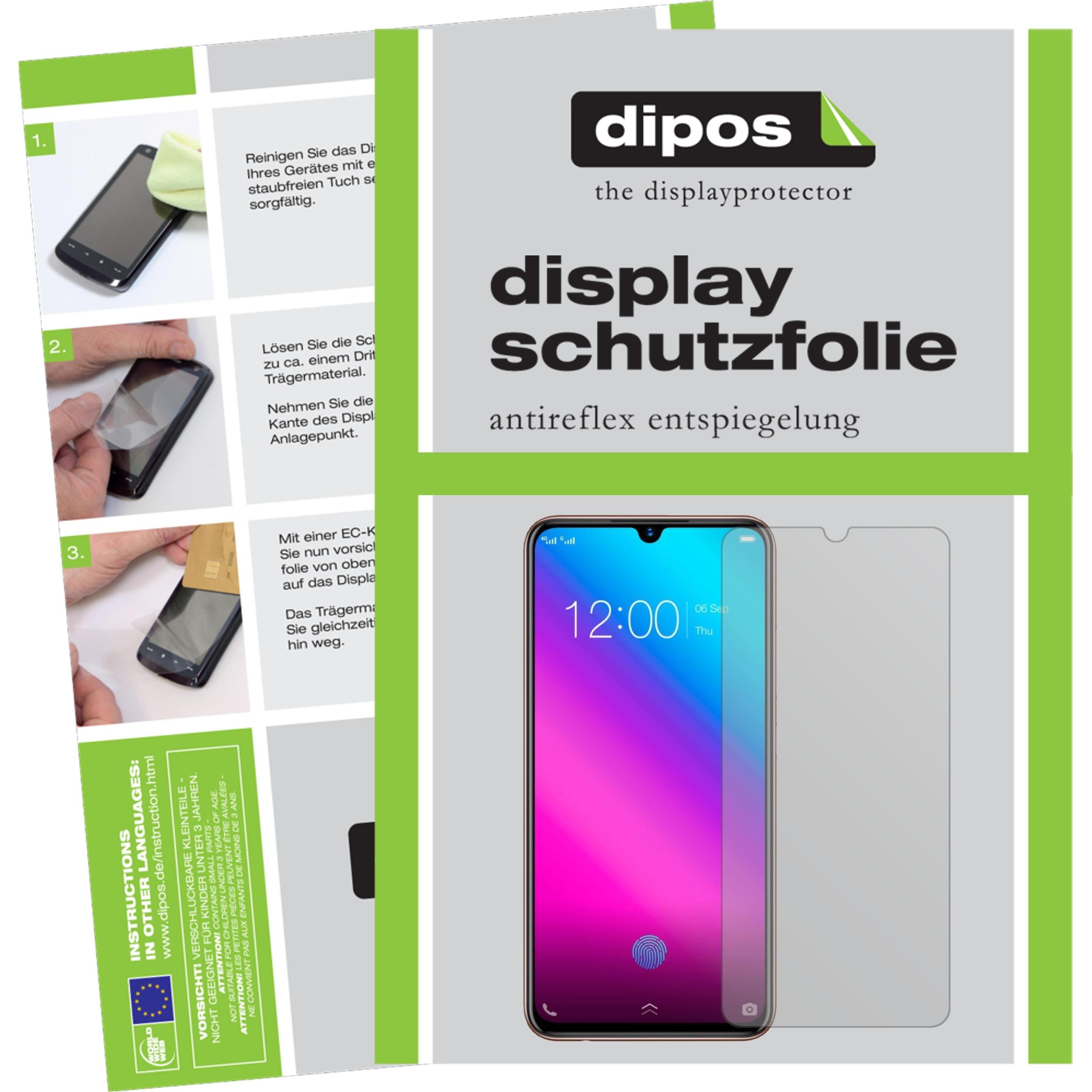 Dipos Displayschutzfolie Antireflex (2 Stück, Vivo V11 Plus), Smartphone Schutzfolie, Transparent