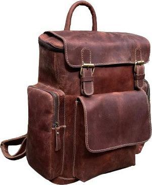 Produktbild Only-Bags.Store Lederrucksack, Reiserucksack Rucksack, Brauner Leder Roll Top Rucksack, Laptop Tasche, Unisex