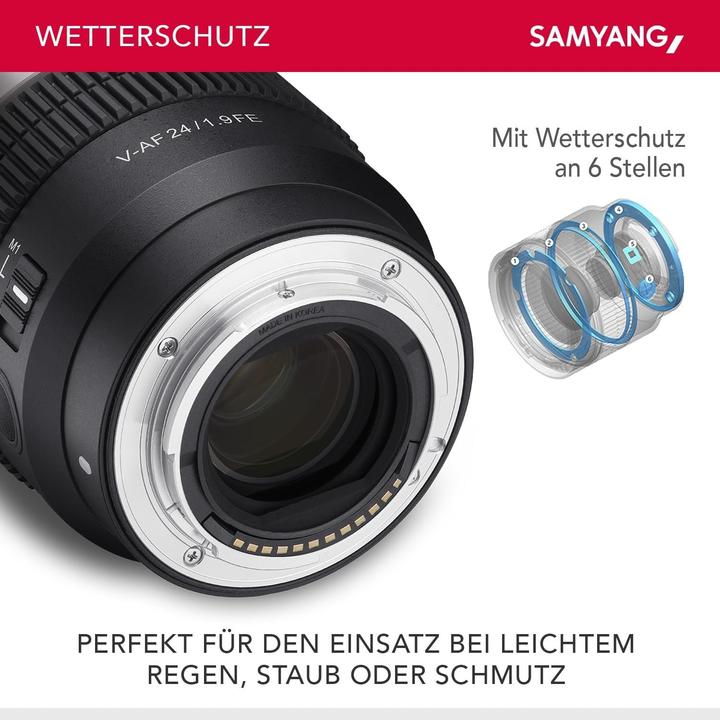 Produktbild Samyang V-AF 24mm T1.9, Sony E (Sony E, APS-C / DX, Vollformat)