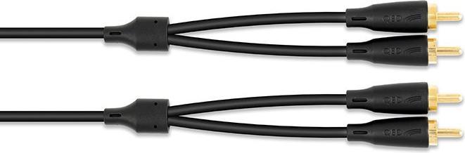Actual product image QED Connect Cable 2 X Phono (M) To 2 X Phono (M) 0.75 metres QE8101 (0.75 m, Cinch)