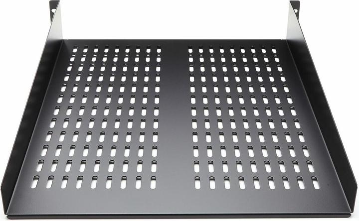 Produktbild StarTech 2 HE Fest montierter Fachboden für Server Rack/ Schrank bis 22 Kg - 55 cm Tief - belüftet