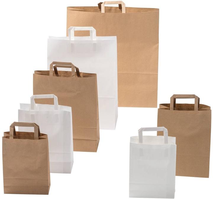 Produktbild Neutral Papiertragetasche Flachhenkel (400 Stk.)