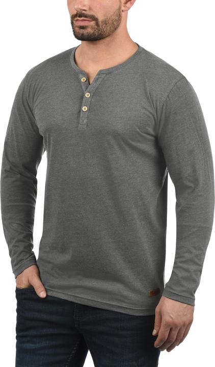 Immagine prodotto Solid Volko Maglia Maglie A Maniche Lunghe Da Uomo Con Collo Grandad (XL)