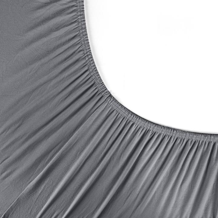 Actual product image Eurofirany Tricot sheet with 90x200 cm rubber made of cotton steel Colour 190 g/m2 Eurofirana Premium (90 x 200 cm)