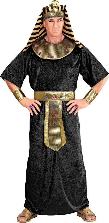 Widmann Antikes Pharao Kostüm Tutanchamun mit Tunika, Kragen & Gürtel, Armbänder, Kopfbedeckung