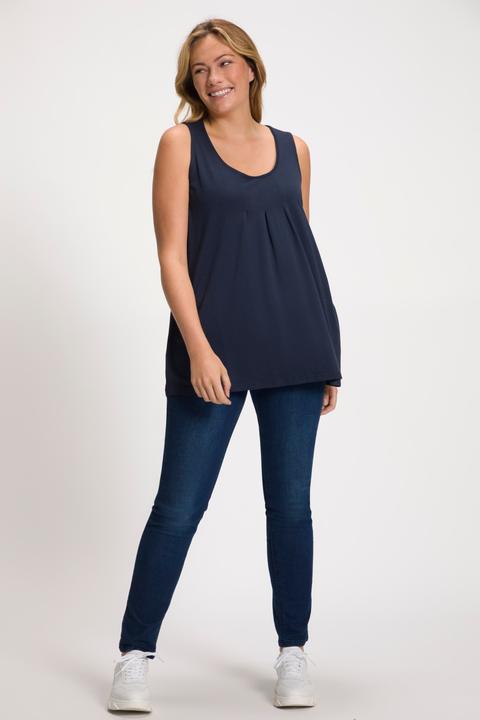 Actual product image Ulla Popken Essential Pleat Front Knit Tank (54)