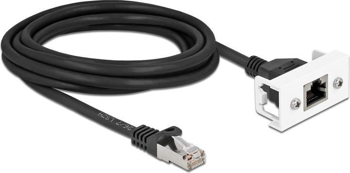 Actual product image Delock Network extension cable for Easy 45 module S/FTP RJ45 male to RJ45 female Cat.6A 3 m black (S/FTP, CAT6a, 3 m)