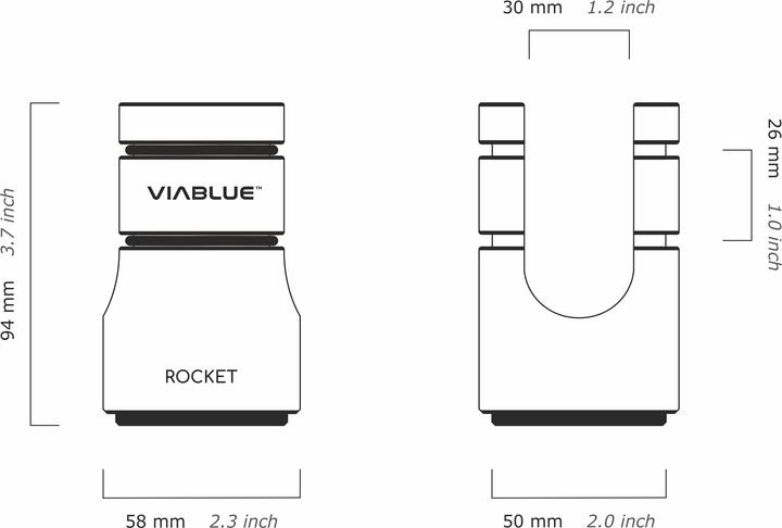 Actual product image ViaBlue Rocket