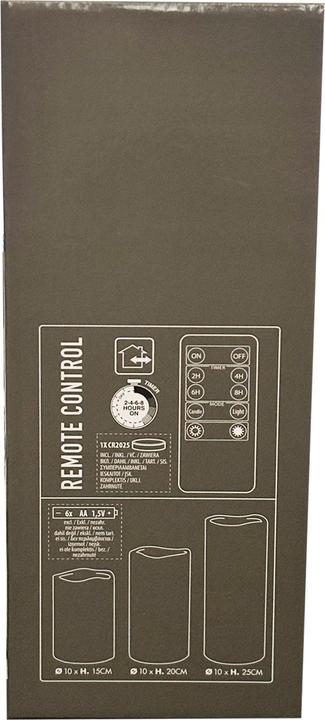 Produktbild Mojawo LED Outdoor Kerzen Kerzenset Fernbedienung Timer Elfenbein H15/20/25cm (3 x)