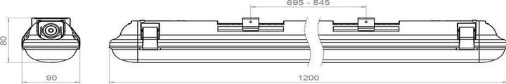 Produktbild Pracht LED-Feuchtraumleuchte 0,6m (2500 lm)