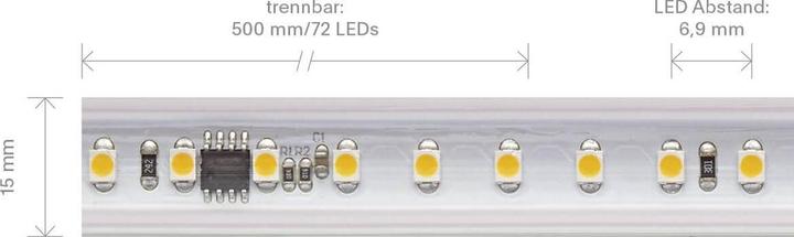 Immagine prodotto Sigor 8W/m Striscia LED ad alta tensione 4000K 25m 120LED/m IP65 230V 600lm/m Ra90