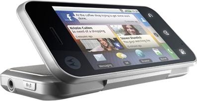 Actual product image Motorola Backflip - Multilingual QWERTZ - Platinum Silver (256 GB, 3.10", 5 Mpx, 3G)