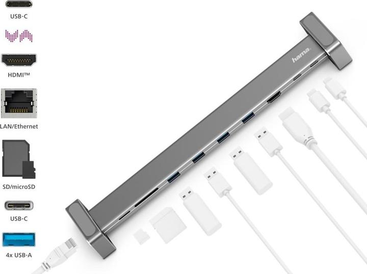Actual product image Hama 9 in 1 USB-C (USB-C, 9 Ports)