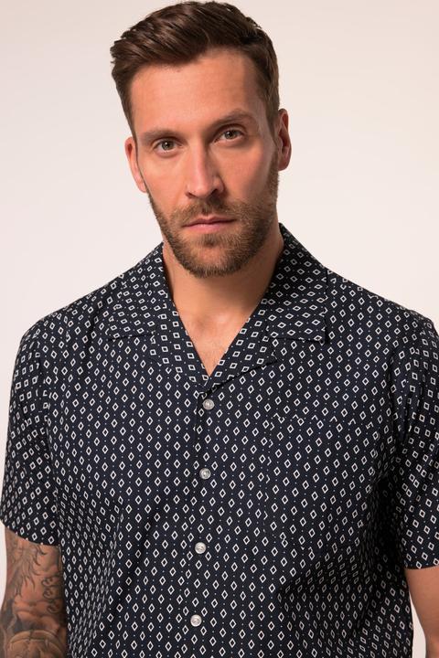 Actual product image JP1880 shirt, short sleeve, all-over print, Cuba collar, up to 8 XL (4XL)