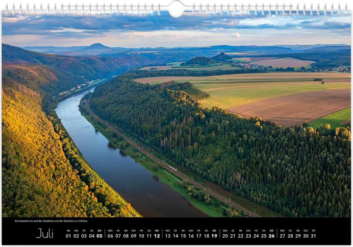 Produktbild Kalender Schsische Schweiz Luftaufnahmen 2026