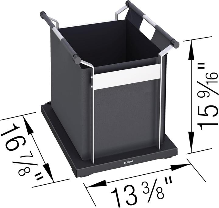 Productafbeelding Blanco Universele Tas XL 40 | kunststof, aluminium zwart-grijs | Het plezier van een opgeruimde (3 l)