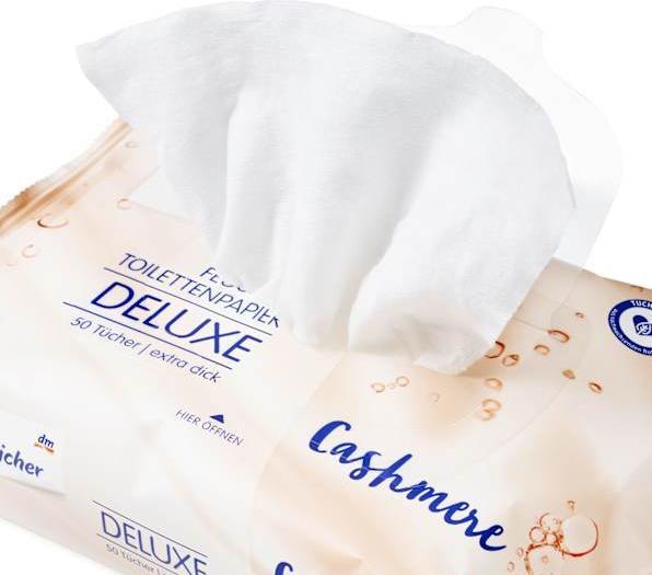 Actual product image dm Sanft&Sicher Deluxe Cashmere Moist Toilet Paper Refill Pack (1 pcs.)