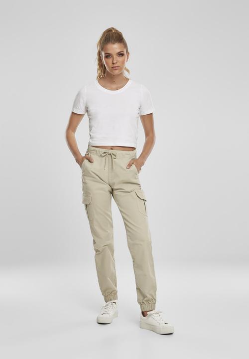 Actual product image Urban Classics Ladies High Waist Cargo Jogging Pants (S, XL)