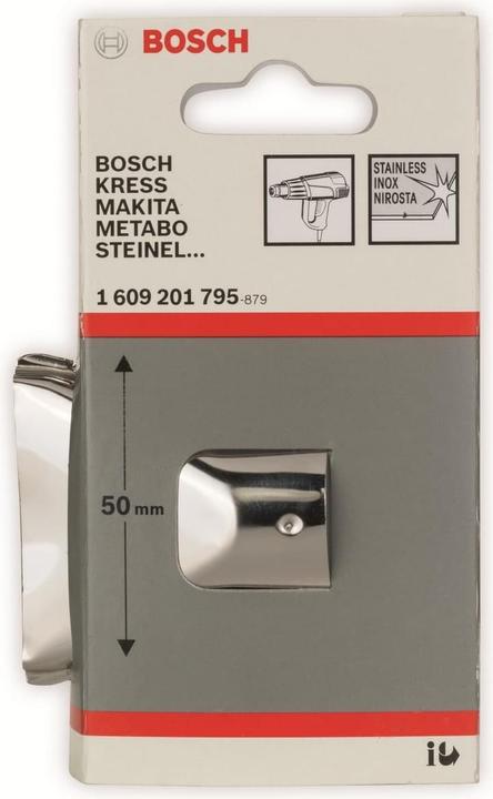 Produktbild Bosch Professional Zubehör Flächendüse, 50 mm, 33,5 mm, Düse für Bosch-Heissluftgebläse