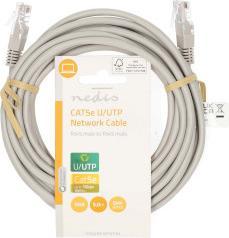 Produktbild Nedis Cat 5e-Kabel | U/UTP | RJ45 Stecker | RJ45 Stecker | 5.00 m | Rund | PVC | Grau | Label (U/UTP, CAT5e, 5 m)