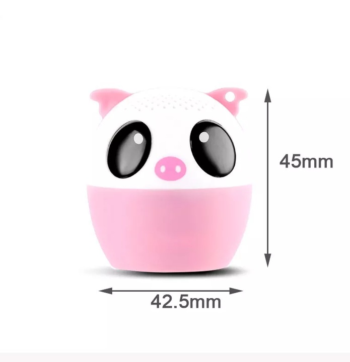 Actual product image PhoneLook Mini Speaker Speaker Lightweight Portable with Wireless Bluetooth in Animal Shape Panda Bear (2 h)
