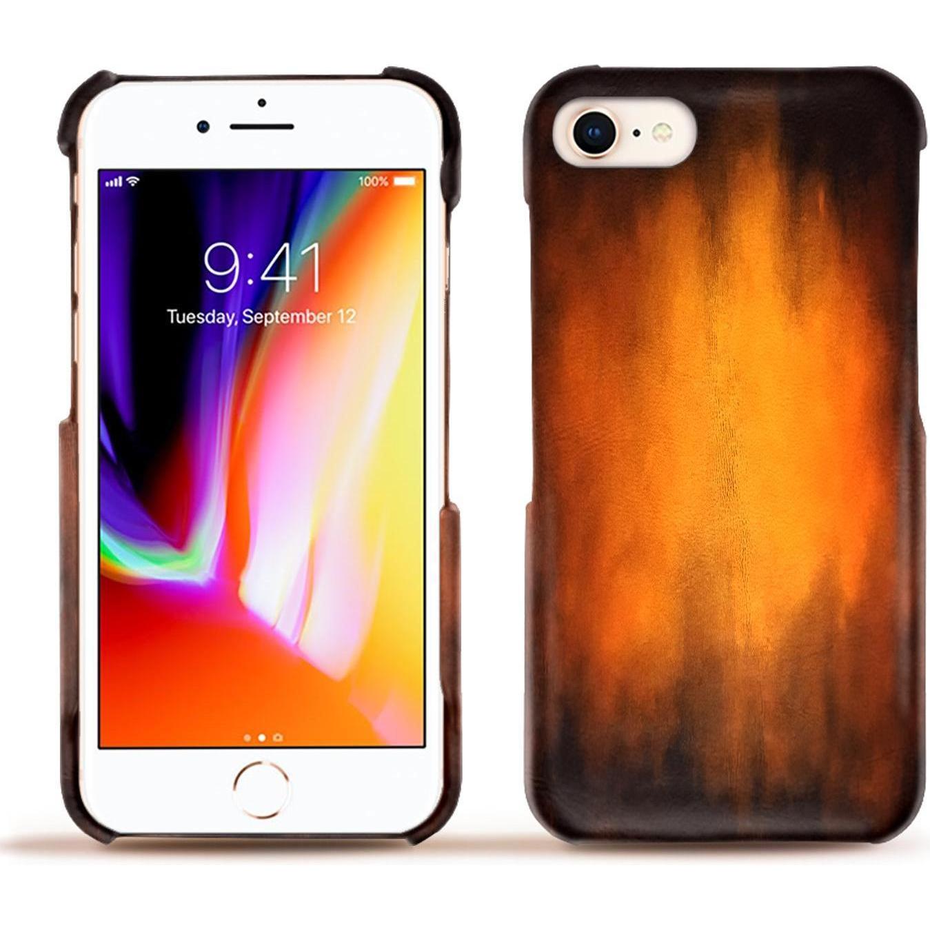 Noreve Lederschutzhülle (Apple iPhone 8), Smartphone Hülle, Violett