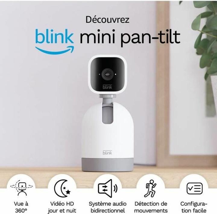 Productafbeelding Amazon Mini Pan-Tilt Camera - Mobiele Plug-in Beveiligingscamera wit (1920 x 1080 Pixels)