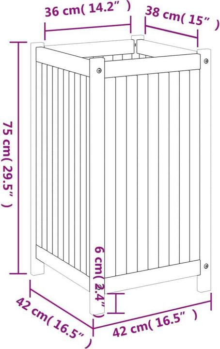 Actual product image vidaXL Pflanzkübel